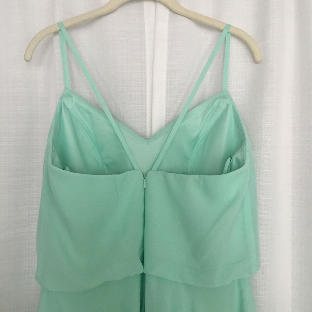 Mint floor length bridesmaid dress - Picture 3 of 6